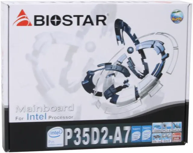 Alt view image 7 of 7 - BIOSTAR P35D2-A7 LGA 775 Intel P35 ATX Intel Motherboard