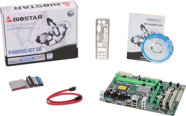 Alt view image 5 of 5 - BIOSTAR P4M900-M7 SE LGA 775 VIA P4M900 Micro ATX Intel Motherboard