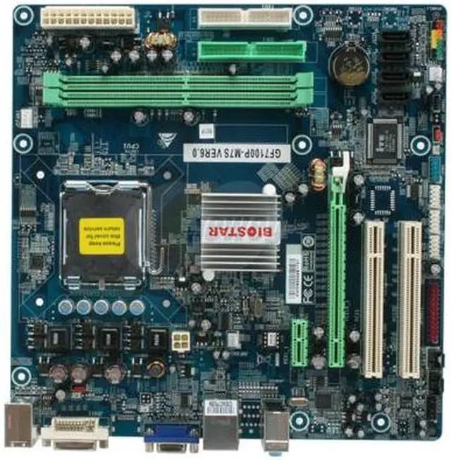 Alt view image 3 of 5 - BIOSTAR GF7100P-M7S LGA 775 NVIDIA GeForce 7100 Micro ATX Intel Motherboard