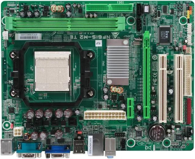 Alt view image 3 of 7 - BIOSTAR NF61S-M2 TE AM2 NVIDIA GeForce 6100 Micro ATX AMD Motherboard