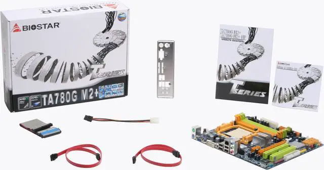 Alt view image 5 of 5 - BIOSTAR TFORCE TA780G M2+ AM2+/AM2 AMD 780G Micro ATX AMD Motherboard