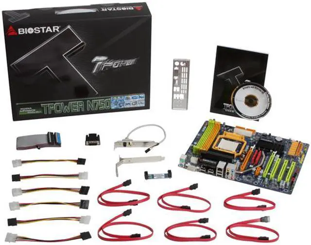 Alt view image 5 of 5 - BIOSTAR TPower N750 AM2+/AM2 NVIDIA nForce 750a SLI ATX AMD Motherboard