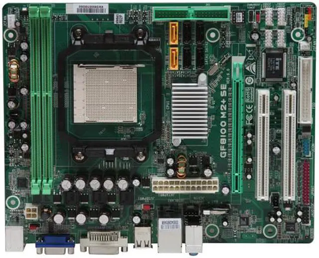 Alt view image 3 of 5 - BIOSTAR GF8100 M2+ SE AM2+/AM2 NVIDIA GeForce 8100 Micro ATX AMD Motherboard