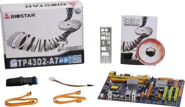 Alt view image 5 of 5 - BIOSTAR TForce TP43D2A7 LGA 775 Intel P43 ATX Intel Motherboard