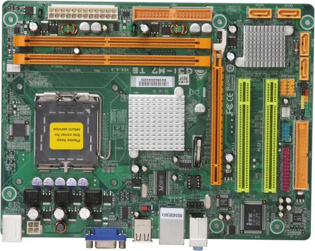 Alt view image 3 of 5 - BIOSTAR G31-M7 TE LGA 775 Intel G31 Micro ATX Intel Motherboard