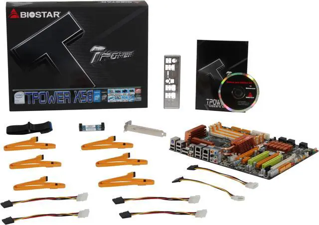 Alt view image 5 of 5 - BIOSTAR TpowerX58 LGA 1366 Intel X58 ATX Intel Motherboard