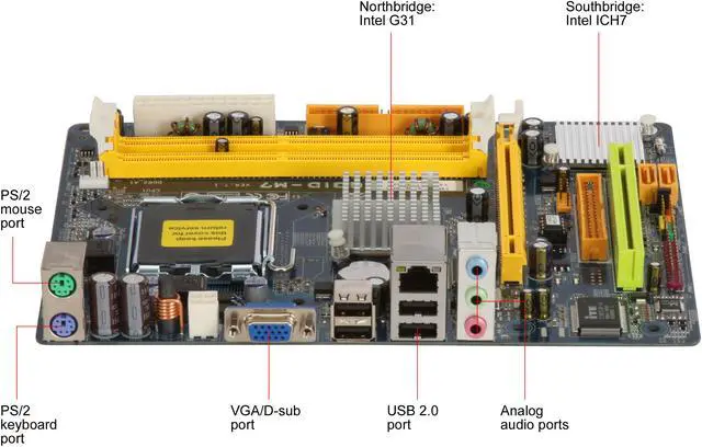 Alt view image 2 of 5 - BIOSTAR G31D-M7 LGA 775 Intel G31 Micro ATX Intel Motherboard