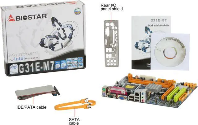 Alt view image 5 of 5 - BIOSTAR G31E-M7 LGA 775 Intel G31 Micro ATX Intel Motherboard