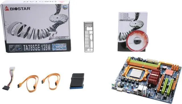 Alt view image 11 of 11 - BIOSTAR TA785GE 128M AM3/AM2+/AM2 AMD 785G Micro ATX AMD Motherboard