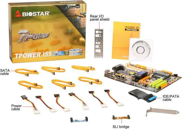 Alt view image 11 of 11 - BIOSTAR TPOWER i55 LGA 1156 Intel P55 ATX Intel Motherboard