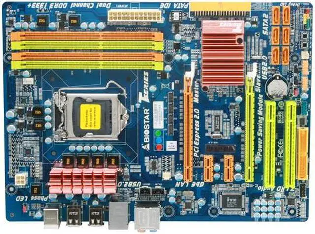 Alt view image 9 of 11 - BIOSTAR T5 XE CFX-SLI LGA 1156 Intel P55 ATX Intel Motherboard