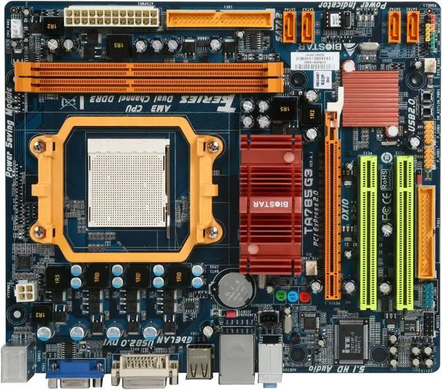 Alt view image 3 of 5 - BIOSTAR TA785G3 AM3 AMD 785G Micro ATX AMD Motherboard