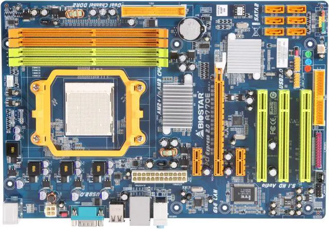 Alt view image 3 of 5 - BIOSTAR A770E AM3/AM2+/AM2 AMD 770 ATX AMD Motherboard