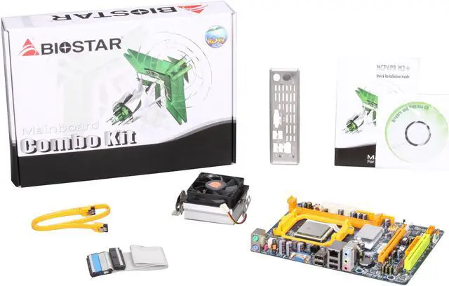 Alt view image 6 of 6 - BIOSTAR COMBO6B22 AMD Sempron X2 2200 AM3/AM2+/AM2 NVIDIA GeForce 6150 Micro ATX Motherboard / CPU Combo