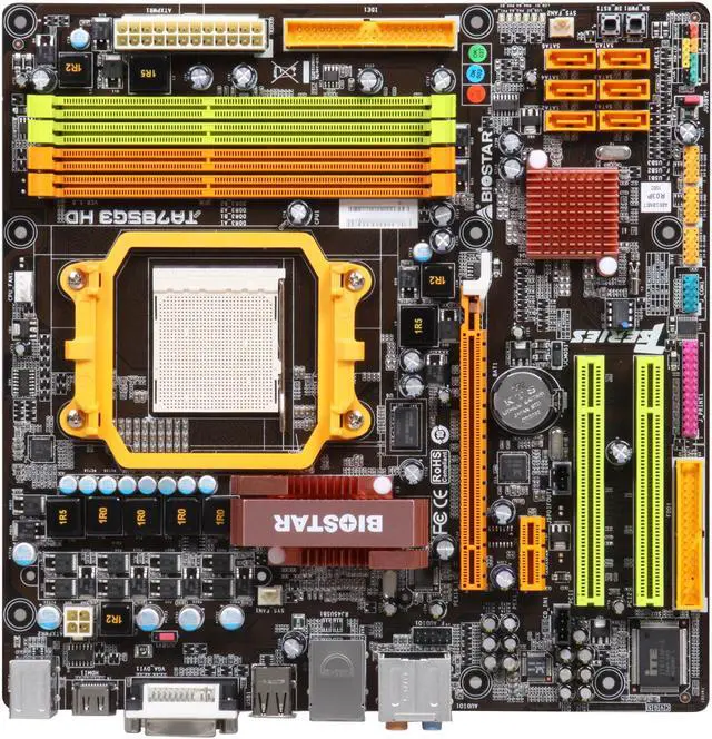 Alt view image 3 of 5 - BIOSTAR TA785G3HD AM3 AMD 785G HDMI Micro ATX AMD Motherboard