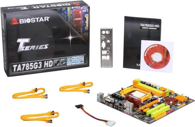 Alt view image 5 of 5 - BIOSTAR TA785G3HD AM3 AMD 785G HDMI Micro ATX AMD Motherboard