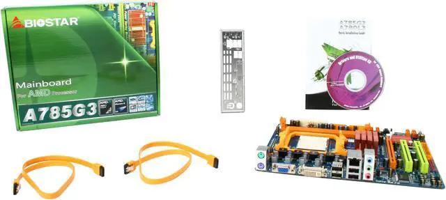 Alt view image 5 of 5 - BIOSTAR A785G3 AM3 AMD 785G Micro ATX AMD Motherboard