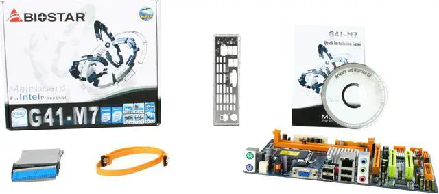 Alt view image 5 of 5 - BIOSTAR G41M7 LGA 775 Intel G41 Micro ATX Intel Motherboard