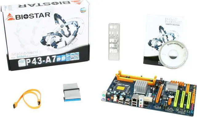 Alt view image 5 of 5 - BIOSTAR P43-A7 LGA 775 Intel P43 ATX Intel Motherboard