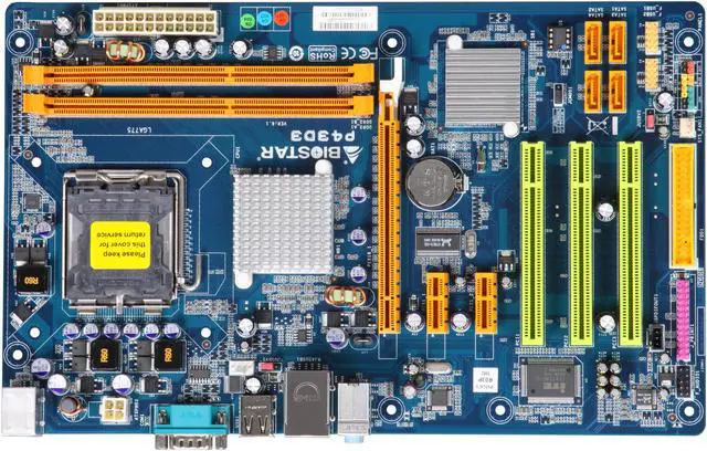 Alt view image 3 of 5 - BIOSTAR P43D3 LGA 775 Intel P43 ATX Intel Motherboard