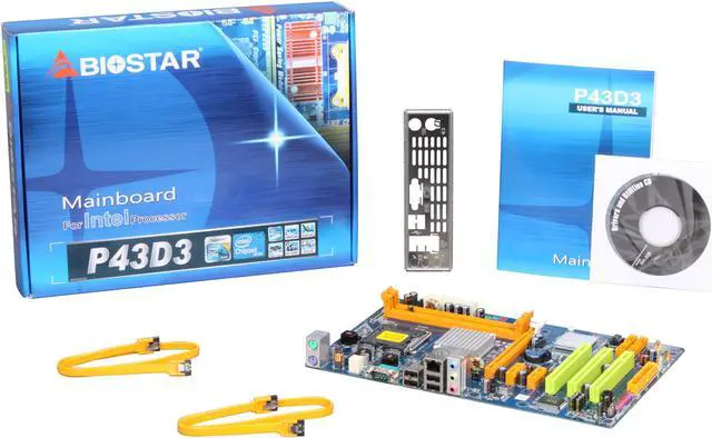 Alt view image 5 of 5 - BIOSTAR P43D3 LGA 775 Intel P43 ATX Intel Motherboard
