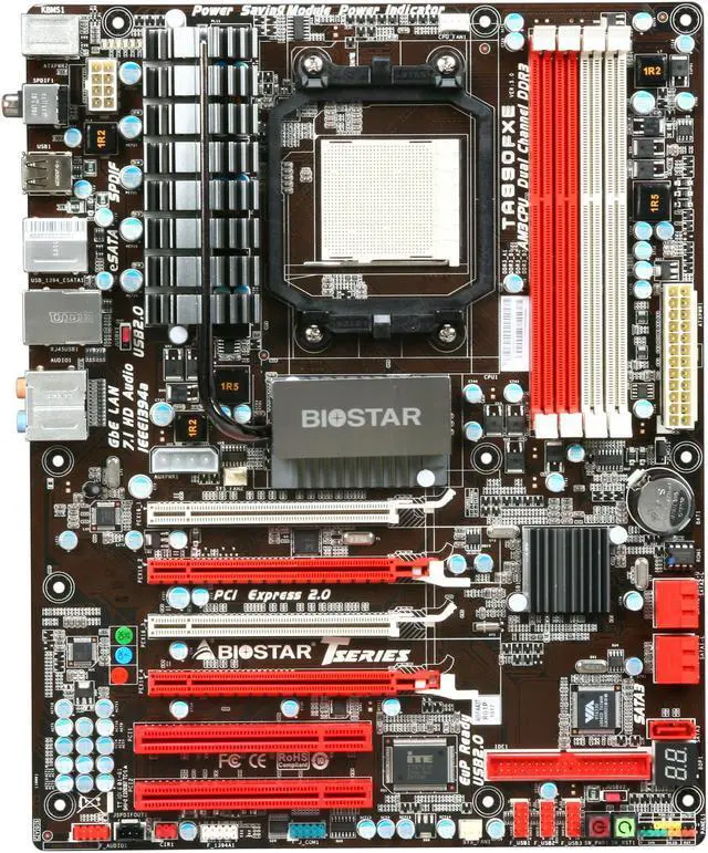 Alt view image 3 of 5 - BIOSTAR TA890FXE AM3 AMD 890FX ATX AMD Motherboard