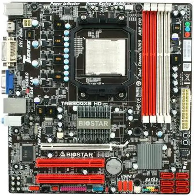 Alt view image 3 of 5 - BIOSTAR TA890GXB HD AM3 AMD 890GX HDMI Micro ATX AMD Motherboard