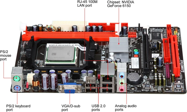 BIOSTAR COMBO6K2300 AMD Sempron X2 2300 Micro ATX Motherboard / CPU ...