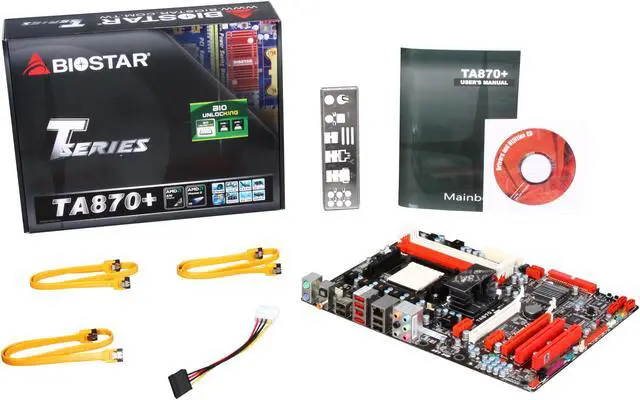 Alt view image 5 of 5 - BIOSTAR TA870+ AM3 AMD 870 ATX AMD Motherboard