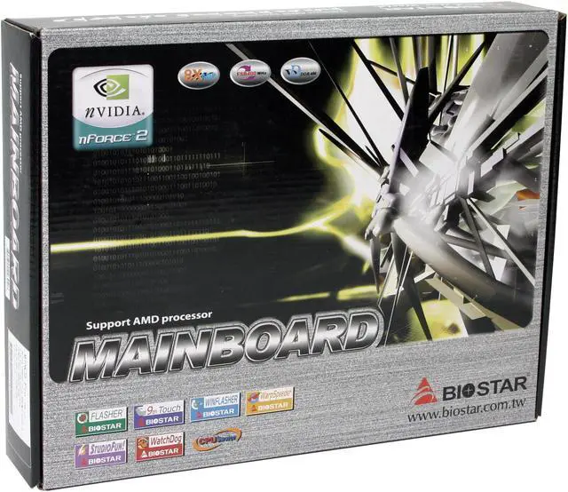Alt view image 4 of 4 - BIOSTAR M7NCD PRO 462(A) NVIDIA nForce2 Ultra 400 ATX AMD Motherboard