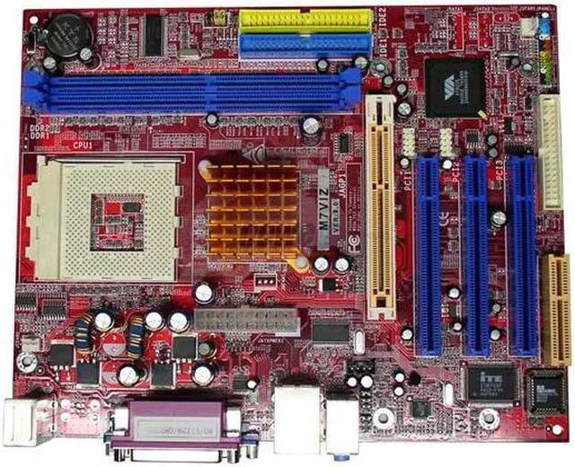Alt view image 2 of 3 - BIOSTAR M7VIZ 462(A) VIA KM400 Micro ATX AMD Motherboard