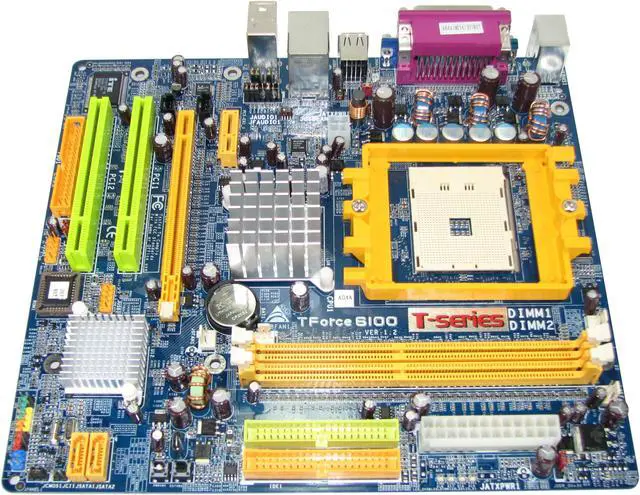 Alt view image 3 of 3 - BIOSTAR TForce6100 754 NVIDIA GeForce 6100 Micro ATX AMD Motherboard