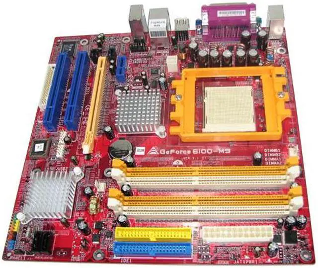 Alt view image 3 of 3 - BIOSTAR GEFORCE 6100-M9 939 NVIDIA GeForce 6100 Micro ATX AMD Motherboard