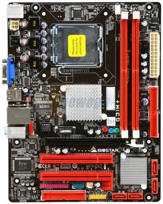 Alt view image 3 of 4 - BIOSTAR G31M+ LGA 775 Intel G31 Micro ATX Intel Motherboard