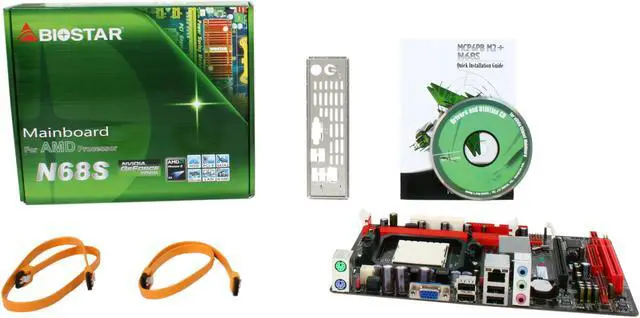 Alt view image 5 of 5 - BIOSTAR N68S AM3/AM2+ NVIDIA MCP68S Micro ATX AMD Motherboard
