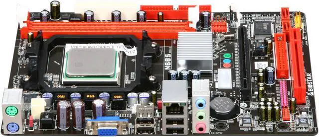 Alt view image 2 of 4 - BIOSTAR COMBO6S1250 AMD Sempron LE-1250 @ 2.2GHz AM2+ NVIDIA GeForce 7025 Micro ATX Motherboard / CPU Combo