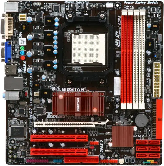 Alt view image 3 of 5 - BIOSTAR TA785G3+ AM3 AMD 785G Micro ATX AMD Motherboard