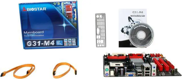 Alt view image 5 of 5 - BIOSTAR G31-M4 Socket 478 Intel G31 Micro ATX Intel Motherboard