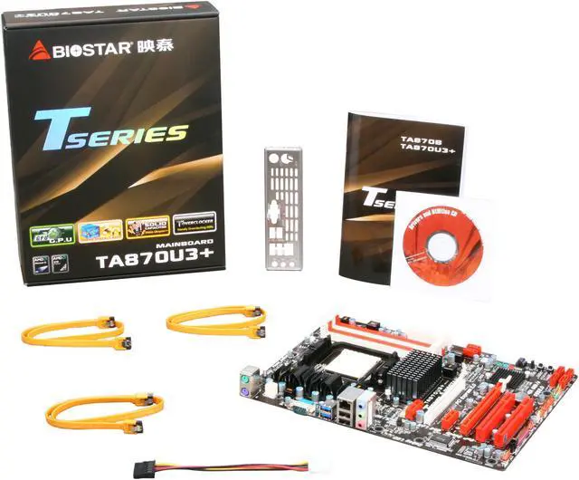 Alt view image 5 of 5 - BIOSTAR TA870U3+ AM3 AMD 870 USB 3.0 ATX AMD Motherboard