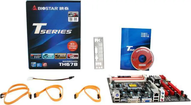 Alt view image 5 of 5 - BIOSTAR TH67B LGA 1155 Intel H67 HDMI Micro ATX Intel Motherboard