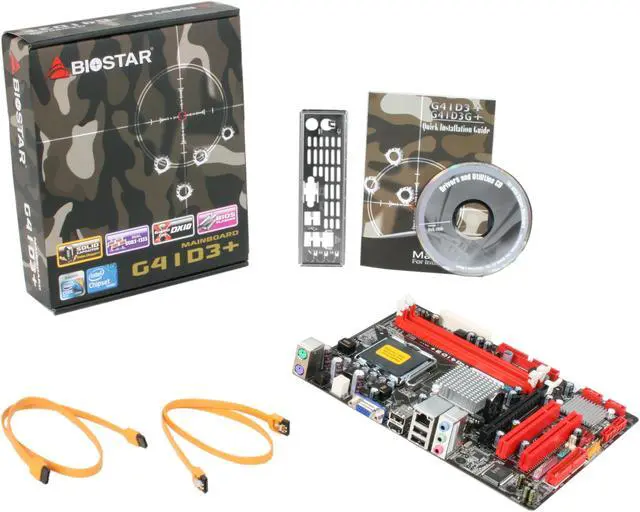 Alt view image 5 of 5 - BIOSTAR G41D3+ LGA 775 Intel G41 Micro ATX Intel Motherboard