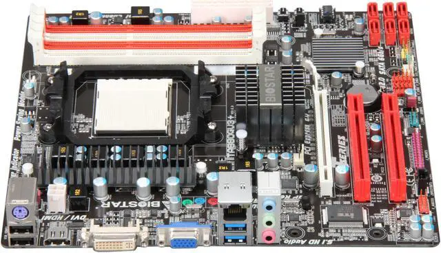 Alt view image 2 of 5 - BIOSTAR TA880GU3+ AM3 AMD 880G USB 3.0 HDMI Micro ATX AMD Motherboard