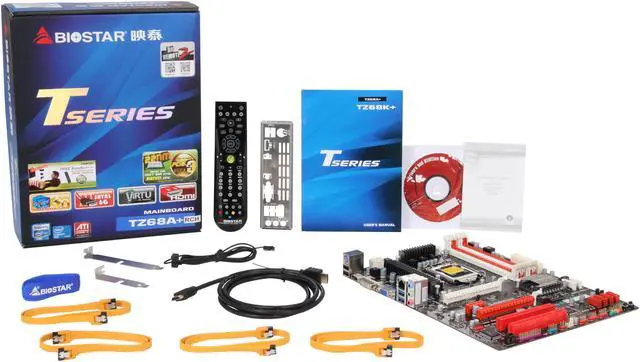 Alt view image 6 of 6 - BIOSTAR TZ68A+RCH LGA 1155 Intel Z68 HDMI USB 3.0 ATX Intel Motherboard