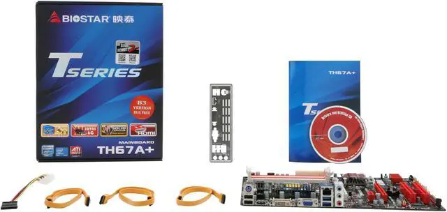 Alt view image 5 of 5 - BIOSTAR TH67A+ LGA 1155 Intel H67 HDMI USB 3.0 ATX Intel Motherboard