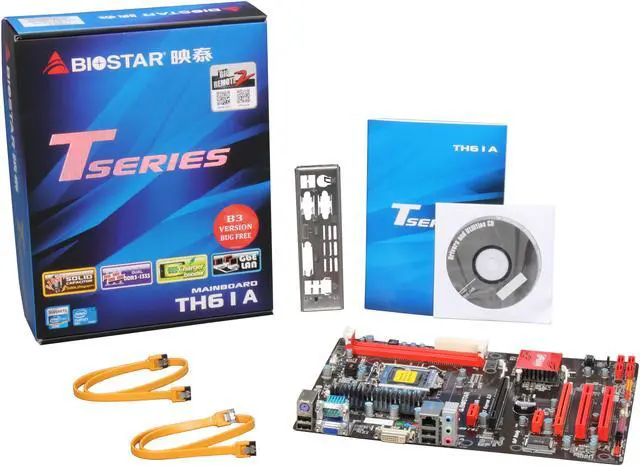 Alt view image 5 of 5 - BIOSTAR TH61A LGA 1155 Intel H61 ATX Intel Motherboard