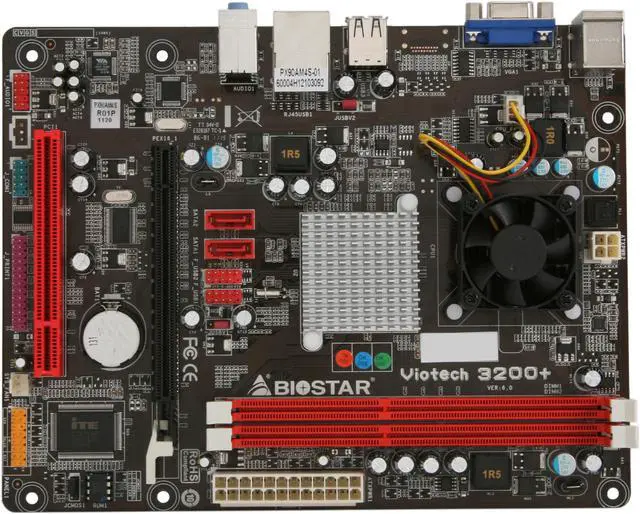 Alt view image 3 of 5 - BIOSTAR VIOTECH 3200+ VIA C7-D 1.8 GHz VIA VX900 Micro ATX Motherboard / CPU Combo