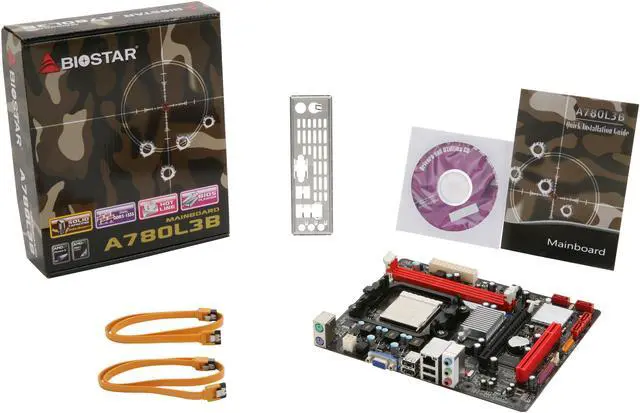 Alt view image 5 of 5 - BIOSTAR A780L3B AM3 AMD 760G + SB700 Micro ATX AMD Motherboard