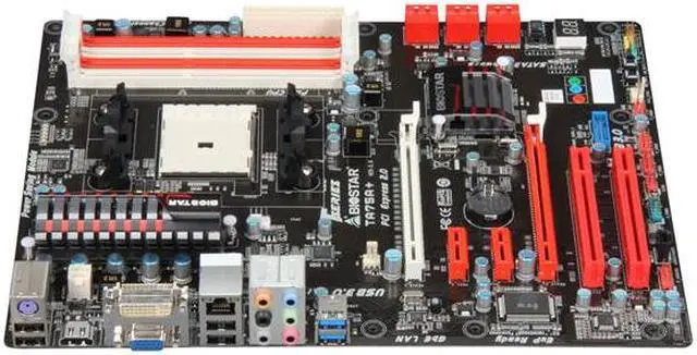 Alt view image 2 of 5 - BIOSTAR TA75A+ FM1 AMD A75 (Hudson D3) USB 3.0 HDMI ATX AMD Motherboard