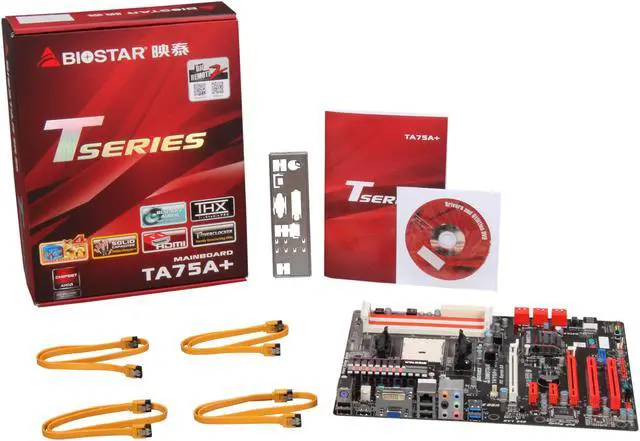 Alt view image 5 of 5 - BIOSTAR TA75A+ FM1 AMD A75 (Hudson D3) USB 3.0 HDMI ATX AMD Motherboard