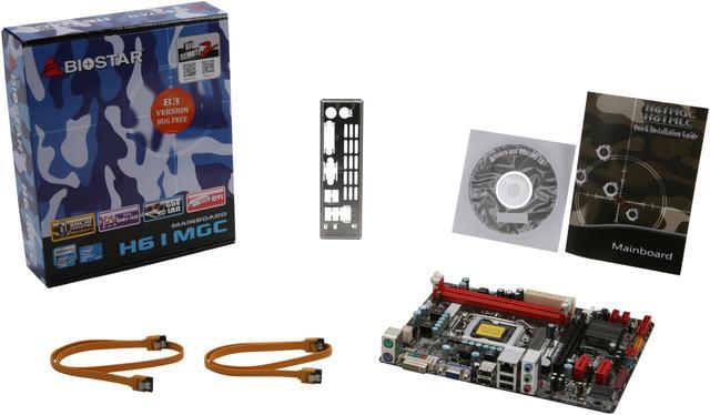Alt view image 5 of 5 - BIOSTAR H61MGC LGA 1155 Intel H61 Micro ATX Intel Motherboard